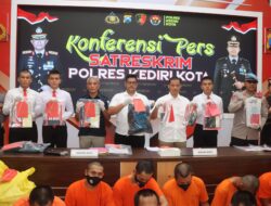 Ungkap Delapan Kasus, Diantaranya Curanmor Belasan Tersangka Diringkus Polres Kediri Kota