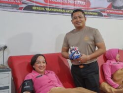 Bhakti Kesehatan Donor Darah, Polresta Pontianak Sambut Hari Bhayangkara Ke-78