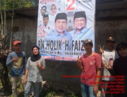 Pengurus Ranting Partai Gerindra Tingkat Desa Srimahi Lakukan Pemasangan Baleho BHF