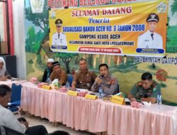 Kapolsek Banda Sakti Sosialisasikan 18 Perkara yang Dapat Diselesaikan Secara Adat Berdasarkan Qanun Aceh