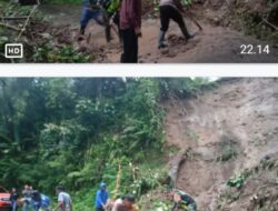 Gerak Cepat, TNI-Polri Di Aceh Tengah Bersihkan Tanah Longsor Yang Menutupi Akses Jalan