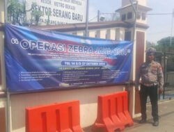 Polsek Serang Baru Pasang Sepanduk Bentuk Sosialisasi Pelaksanaan OPS Zebra Jaya 2024 Untuk Meningkatkan Kesadaran Masyarakat, .