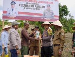Polres Pidie Dukung Program Asta Cita Presiden dengan Penanaman Jagung