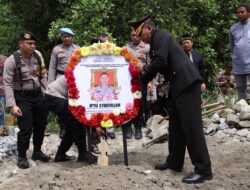 Apel Persada, Kapolres Bener Meriah Pimpin Upacara Pemakaman Iptu Syaifullah