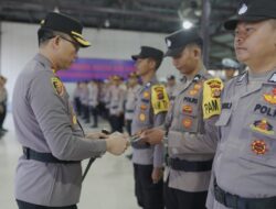 Kapolres Pidie Pimpin Pengecekan Kesiapan Personel Pam TPS