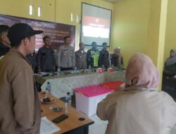 Polres Bener Meriah Melakukan Pengamanan Rapat Pleno Rekapitulasi Hasil Perhitungan Perolehan Suara