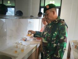 Prajurit TNI Cek Urine Dalam Kegiatan Sosialisasi P4GN di Lhokseumawe