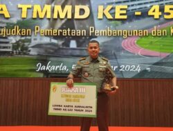 Dandim 0103/Aceh Utara Terima Penghargaan Juara 3 Lomba Karya Jurnalistik Ke-122 Di Mabesad