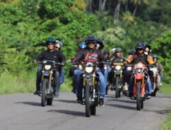 Dandim Bersama Rombongan Touring Motor Trail Ke Gunung Salak