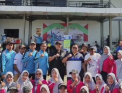 Antusias Warga Desa Pal 9 Ikuti Jalan Sehat Dihadiri Oleh Wakil Bupati Terpilih Sukrianto