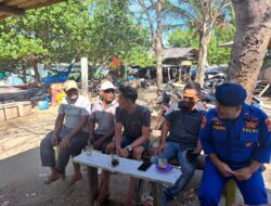 Sat Pol Airud Polres Lhokseumawe Patroli di PPI Ujung Blang, Edukasi Warga Soal Kebersihan