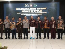 Kunjungi  Polda Kalbar, Komisi III DPR-RI Apresiasi Kinerja Penegakkan Hukum Kepolisian dan Kejaksaan