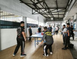Jaga Ketahanan Fisik, Kalapas Langsa Gelar Pertandingan Tenis Meja Antar Petugas Lapas