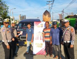 Satlantas Polres Pidie Sosialisasikan Keselamatan Mudik dan Layanan Hotline 110