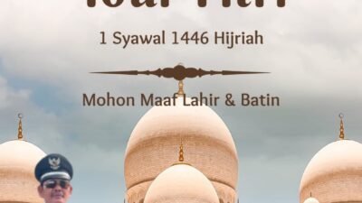 PEMERINTAH DESA SRIMAHI MENGUCAPKAN SELAMAT HARI RAYA IDUL FITRI 1446 H MOHON MAAF LAHIR DAN BATIN