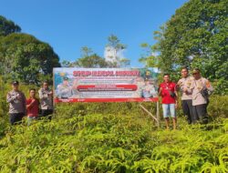 Polres Pidie Pasang Spanduk Larangan PETI di Titik Rawan Penambangan Ilegal