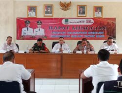 Tindak Lanjuti Surat Edaran Terkait Pembongkaran Dan Penertiban Bangunan Liar, Pemerintah Kecamatan Babelan Gelar Rapat Minggon
