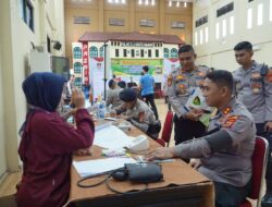 Jaga Kesehatan, Ratusan Personel Polres Lhokseumawe Jalani Rikkes Berkala