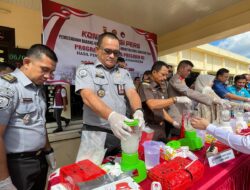 Kalapas Langsa Hadiri Pemusnahan Barang Bukti Narkotika di Polres Langsa