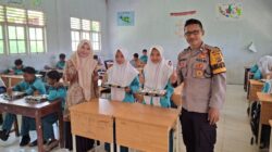 Polsek Muara Dua Monitoring Pembagian 2.887 Paket Makan Bergizi Gratis Disejumblah Sekolah