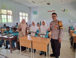 Polsek Muara Dua Monitoring Pembagian 2.887 Paket Makan Bergizi Gratis Disejumblah Sekolah