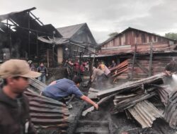 Kebakaran Di Kecamatan Bukit Bener Meriah, Polisi Amankan Lokasi dan Bantu Evakuasi