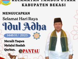 Pemerintah Kecamatan Tambun Utara Mengucapkan Selamat Hari Raya Idul Adha 1446 / 2025 H