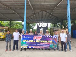 Satlantas Polres Pidie Sosialisasikan Program Indonesia Zero Over Dimension and Over Loading