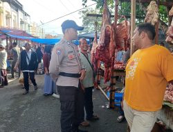 Jelang Idhul Adha, Polsek Banda Sakti Kawal Ketat Aktivitas Pasar Meugang