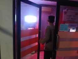 Polsek Rangkasbitung Polres Lebak Patroli Malam Cek ATM Bersama Di Kantor Pos Rangkasbitung