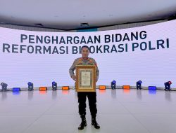 Kapolres Lhokseumawe AKBP Dr. Ahzan Terima Penghargaan Pelayanan Prima dari Kapolri
