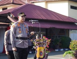 Kapolres Pidie Pimpin Upacara Kenaikan Pangkat 44 Personel