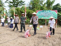 Kapolres Pidie bersama Bupati Pidie Tanam Jagung Serentak di Gampong Tanjong Krueng Sigli