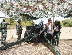 Kapolres Pidie Ikut Ambil Bagian dalam Latihan Tembak Meriam Bersama Yon Armed 17/ RC