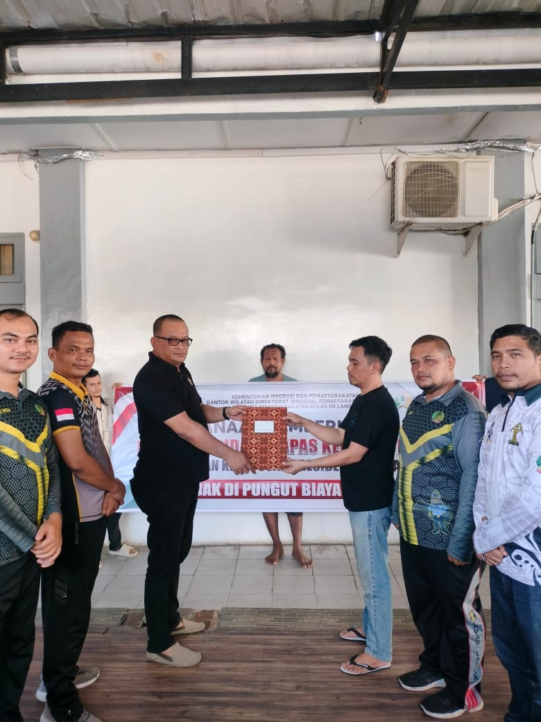 Lapas Langsa Serahkan Amnesti Kepada 4 Orang WBP, Kasus Narkoba dan Gangguan Jiwa