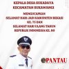 Kepala Desa Sukadaya Kecamatan Sukawangi Mengucapkan Selamat Hut RI Ke. 80