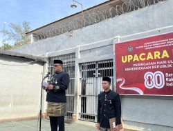Lapas Kelas IIB Langsa, Gelar Upacara HUT Ke-80 RI, dan Serahkan Remisi Bagi 559 WBP