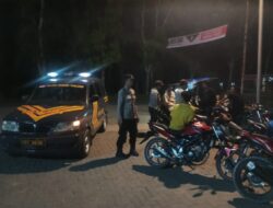 Polsek Padang Tualang Gelar Patroli Blue Light, Cegah Geng Motor dan Kejahatan Jalanan