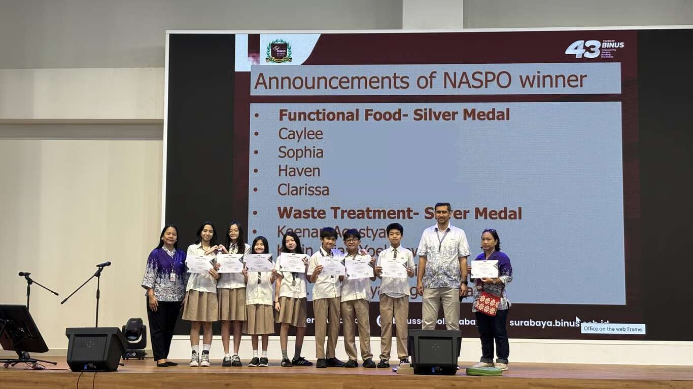 Siswa Kelas 7 BINUS SCHOOL Surabaya Raih Medali Perak di NASPO