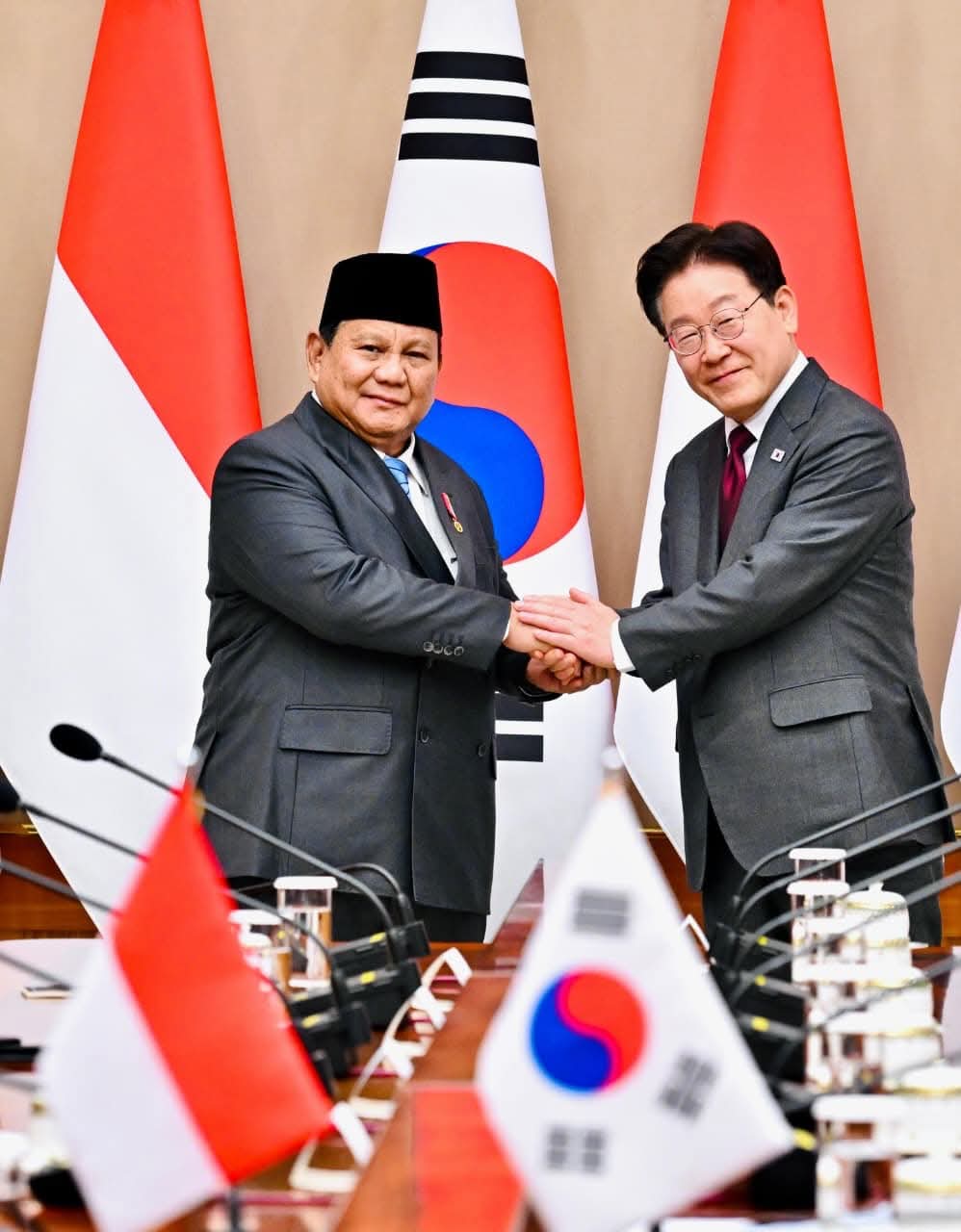 Presiden Prabowo dan Presiden Lee Sepakat Perluas Kemitraan Komprehensif Indonesia–Korea