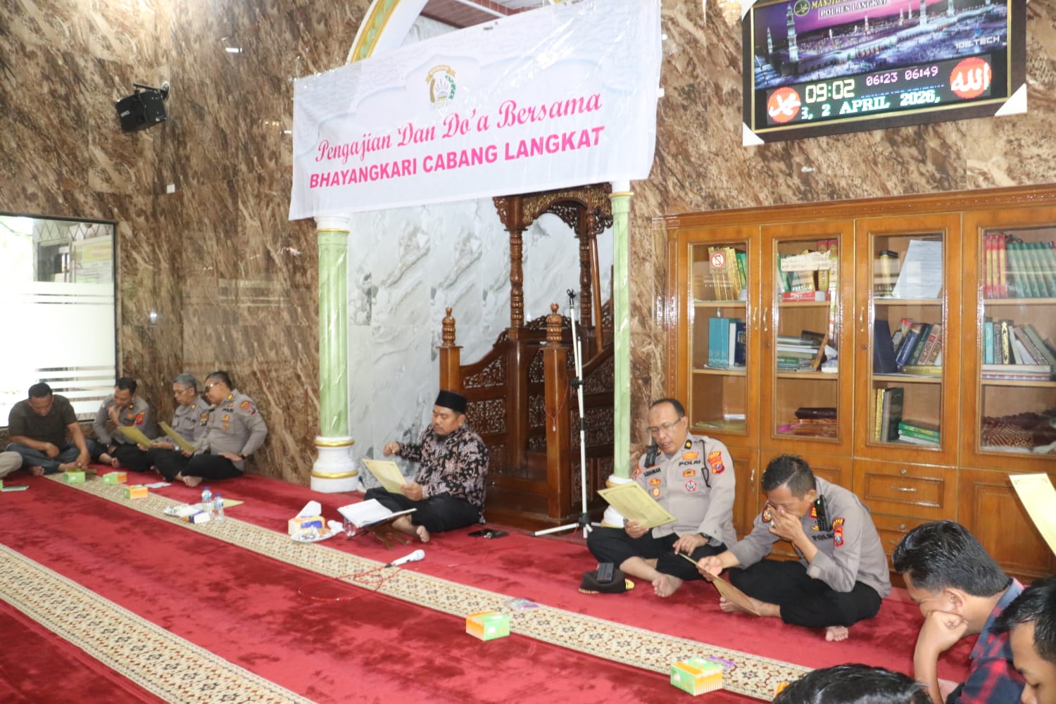Polres Langkat Gelar Binrohtal, Perkuat Iman dan Kebersamaan Personel